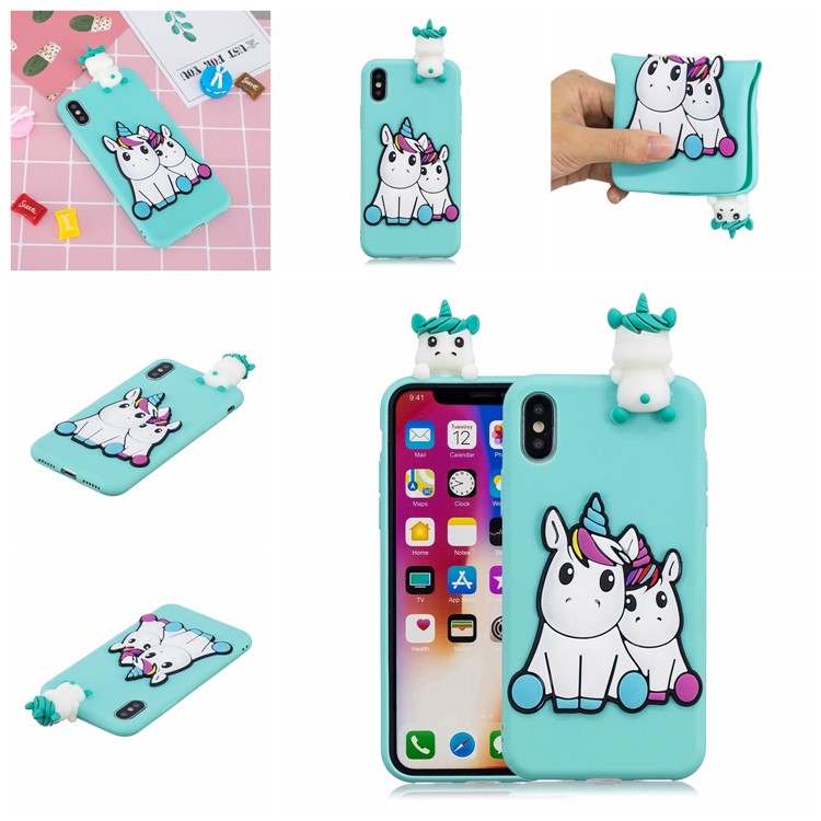 

3D-шаблон Мягкий Защитный Чехол Для TPU Для Iphone 9 Plus 6.5 Inch - Единорог, iPhone XS Max