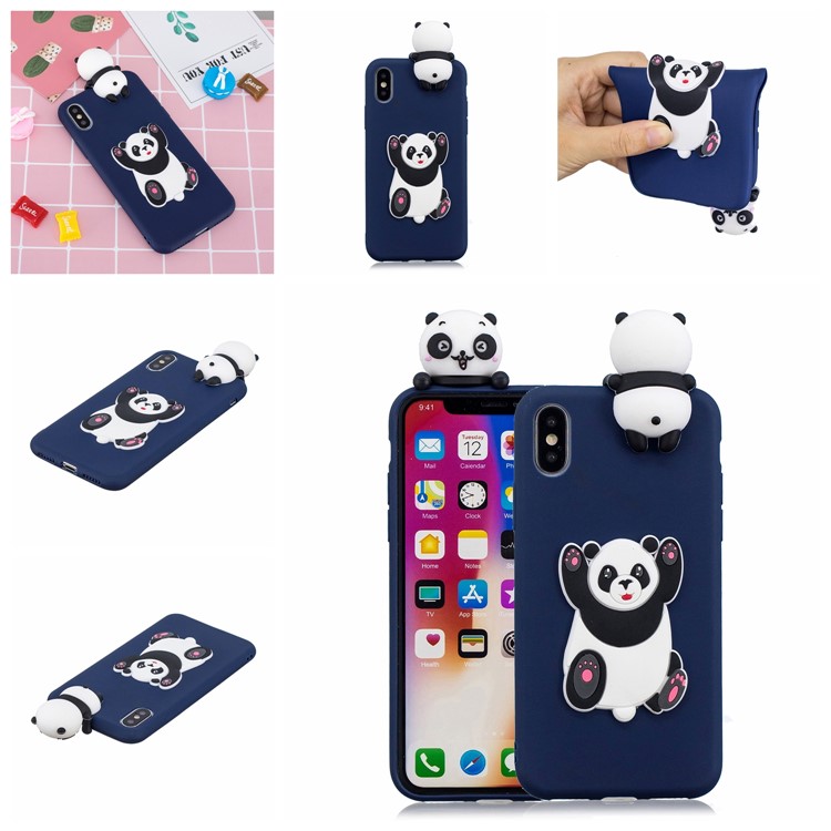 

3D Pattern Soft TPU Protector Cover for iPhone XR 6.1 inch - Jumping Panda, iPhone XR