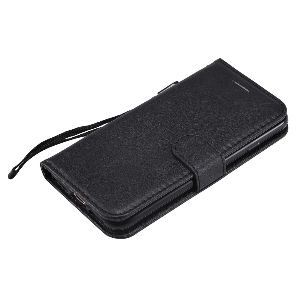 KT Leather Series-2 Wallet Leather Stand Case Para Iphone 7/8/SE (2022)/SE (2020) - Negro