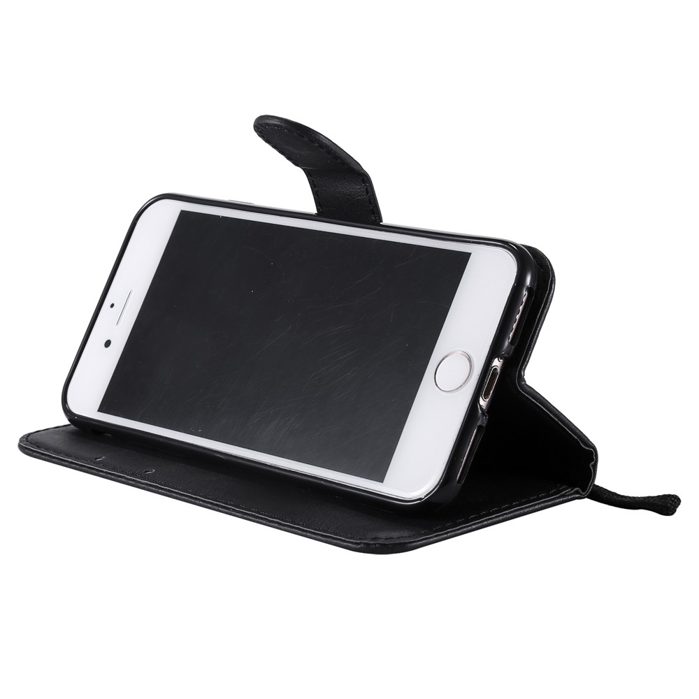 Wallet Leather Stand Case for iPhone 8/7 - Black-8