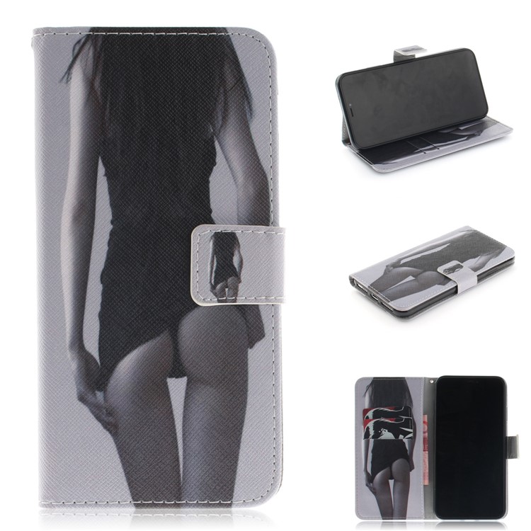 

Pattern Printing Wallet Stand Leather Shell Case for iPhone XS Max 6.5 inch - Hot Girl, iPhone XS Max 6.5 inch