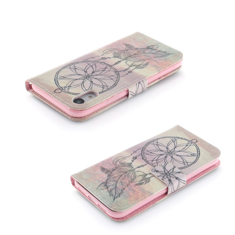 Модельная Кожаный Чехол Для Стойки С Гнездами Для Карт Для Iphone 9 6.1 Inch - Ловец Снов-4