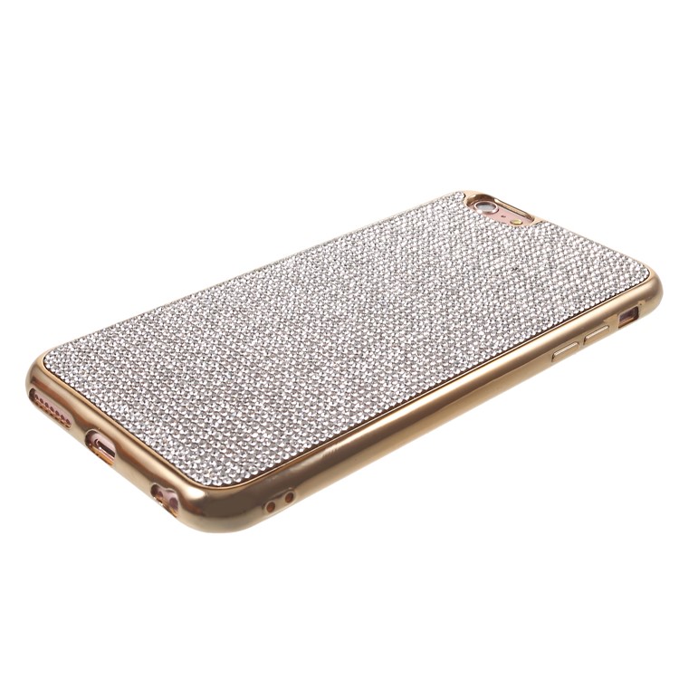 Rhinestone-Dekoration Überzog TPU Zurück Fall Für Iphone 6s 6 - Gold-4