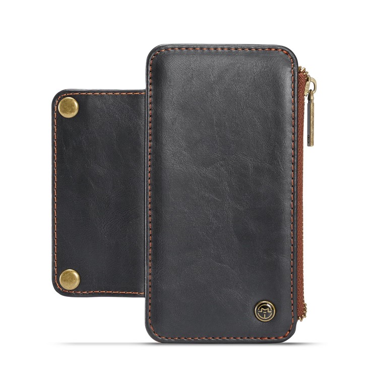 CASEME 011 Series Detachable 2-in-1 Business Zipper Leather Wallet Cover for iPhone 6s / 6 4.7-inch - Black-19