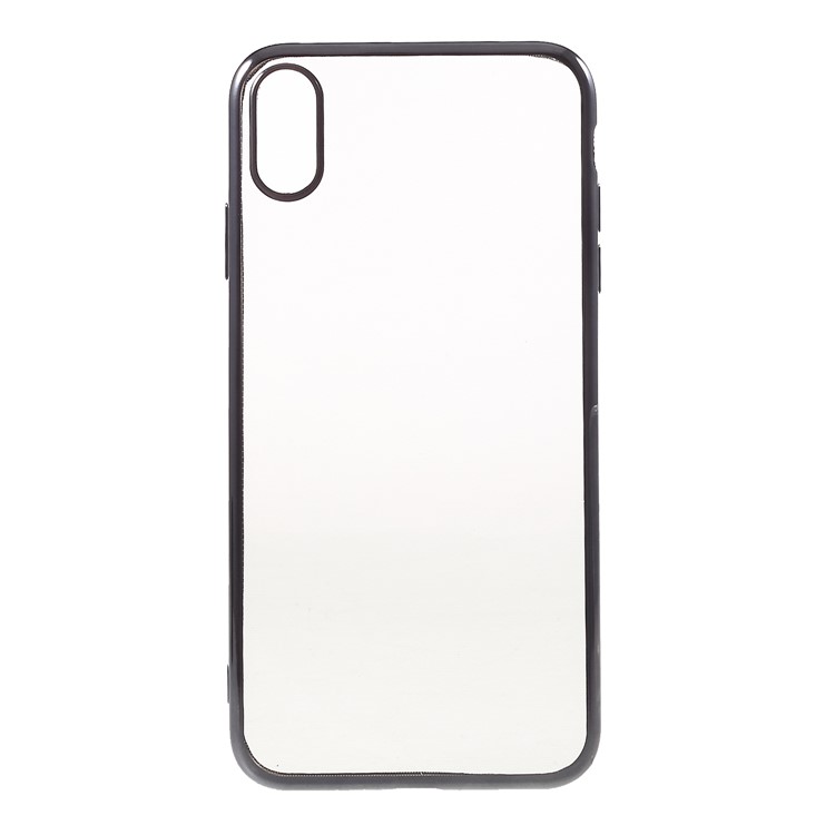 

Electroplating Edge Clear TPU Lightweight Casing for iPhone XS Max 6.5 inch - Grey