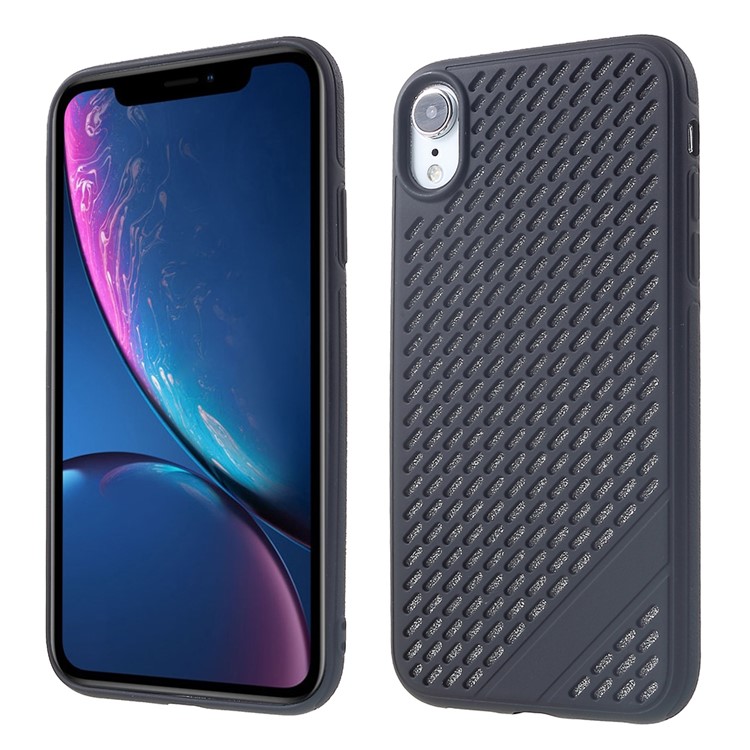

Hollow Heat Dissipation TPU Protective Phone Casing for iPhone XR 6.1 inch - Black