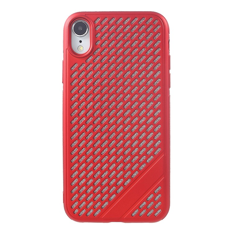 

Hollow Heat Dissipation TPU Protective Phone Cover for iPhone XR 6.1 inch - Red