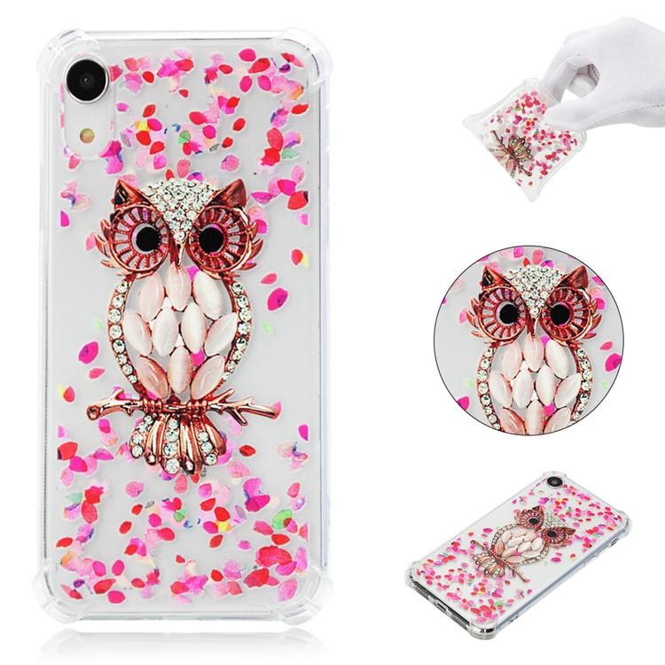 

Pattern Printing Shockproof TPU Soft Cover for iPhone XR 6.1 inch - Shiny Owl, iPhone XR 6.1 inch