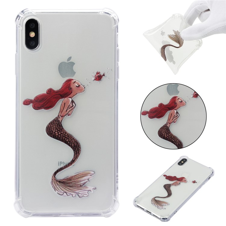 

Anti-drop Узорная Печатная Мягкая Чехол TPU Для Iphone 9 Плюс 6.5 Inch - Русалка, iPhone XS Max