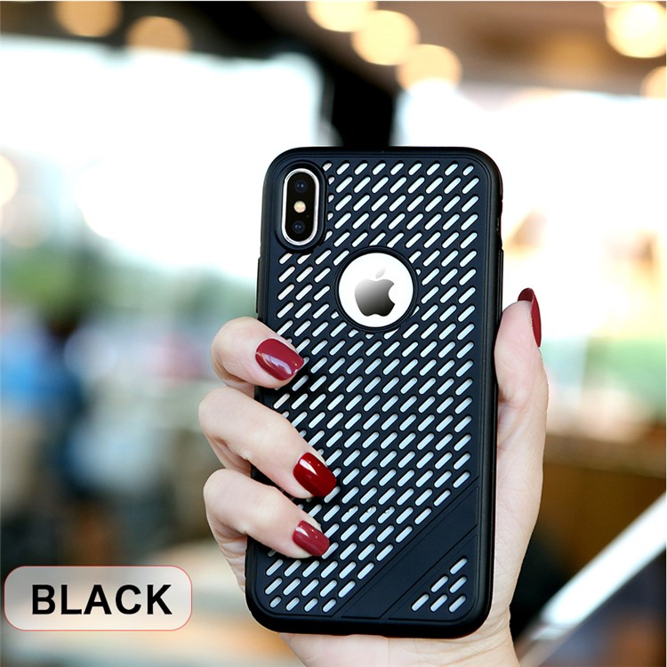 

Hollow Heat Dissipation TPU Case for iPhone Xs Max 6.5 inch - Black