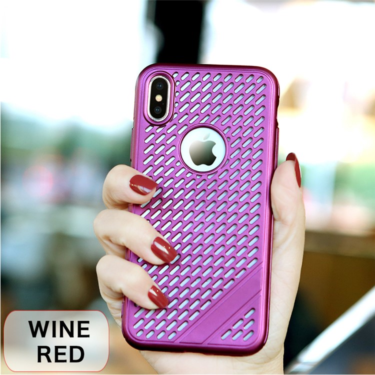 

Hollow Heat Dissipation TPU Case Accessory for iPhone Xs Max 6.5 inch - Purple