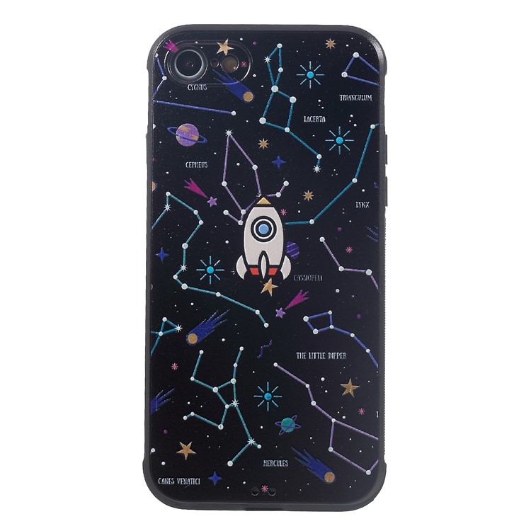 

Pattern Printing Embossment TPU Case Phone Shell for iPhone 8/7 - Constellation