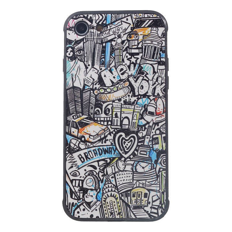 

Pattern Printing Embossment TPU Case Accessory for iPhone 8/7 - New York Elements