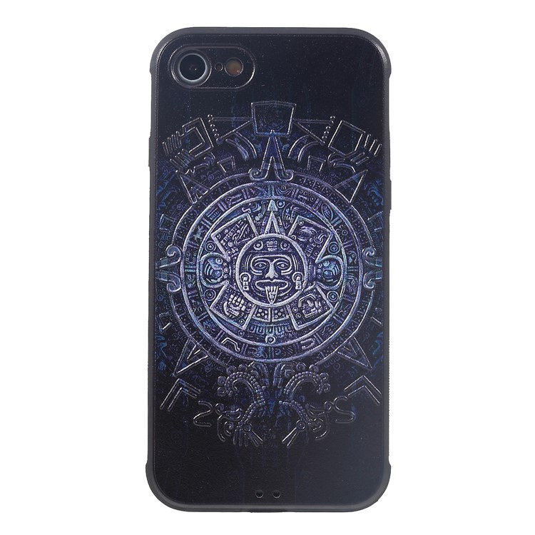 

Pattern Printing Embossment TPU Gel Cover for iPhone 8/7 - Ancient Figure