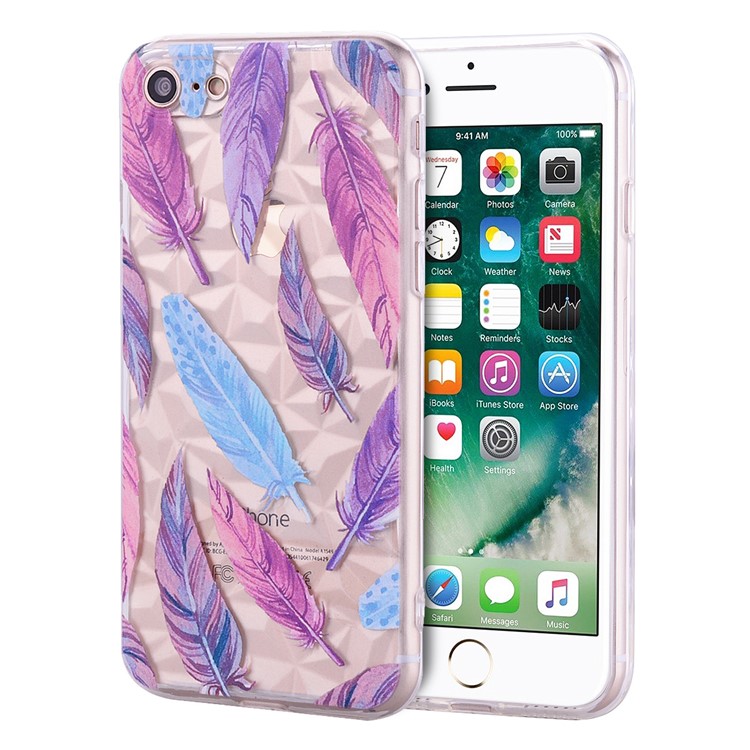 

3D-алмазная Текстура С Рисунком Для Корпуса TPU Для Iphone 8 / 7 - Перо, iPhone 8