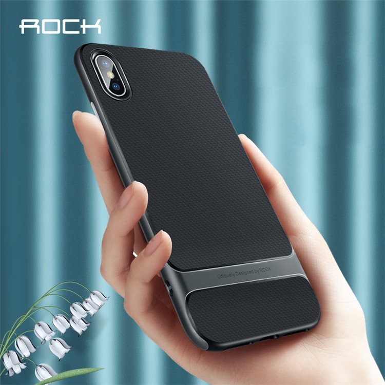 

ROCK Royce Series PC + TPU Hybrid Phone Cover for iPhone XS Max 6.5 inch - Grey