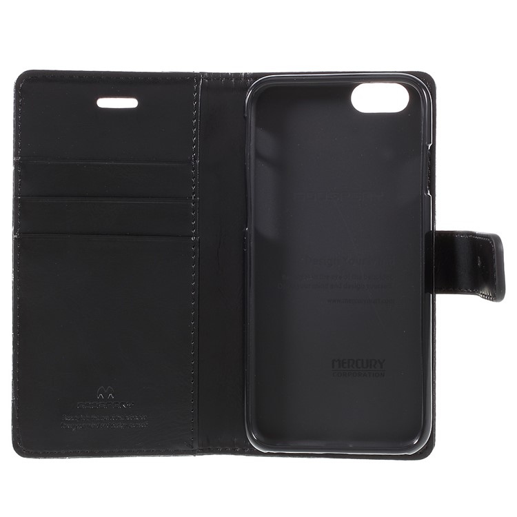 MERCURY GOOSPERY Blue Moon for iPhone 6s 6 Wallet Leather Case - Black-7