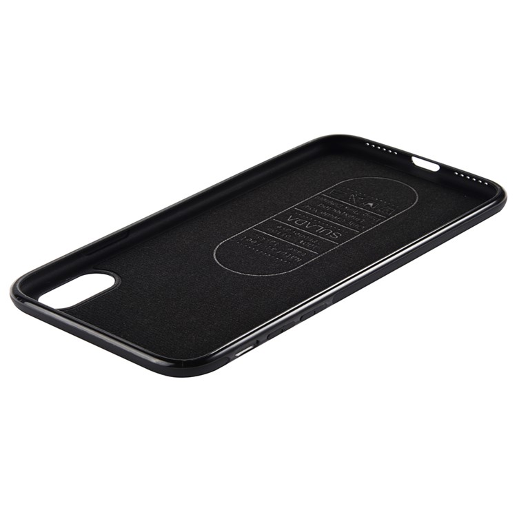 SULADA Para O Iphone 9 Mais 6.5 Polegada Tampa Móvel TPU Built-in Magnético Titular Folha De Metal - Preto-9
