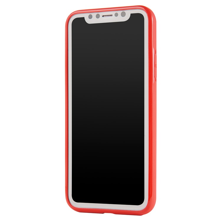 SULADA Para Iphone 9 Plus 6.5 Polegada TPU Caso De Volta Built-in Magnético Titular Folha De Metal - Vermelho-2