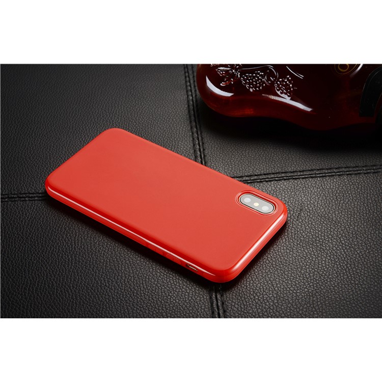 SULADA Para Iphone 9 Plus 6.5 Polegada TPU Caso De Volta Built-in Magnético Titular Folha De Metal - Vermelho-3