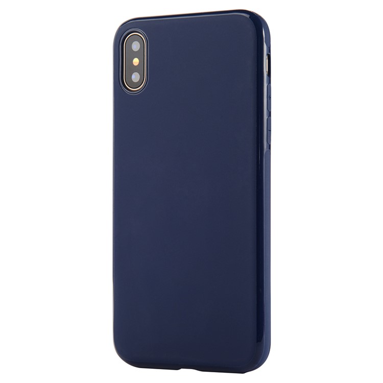 SULADA Para Iphone 9 Plus 6,5 Polegadas TPU Telefone Shell Built-in Magnético Titular Folha De Metal - Azul Escuro-1
