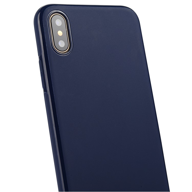 SULADA Para Iphone 9 Plus 6,5 Polegadas TPU Telefone Shell Built-in Magnético Titular Folha De Metal - Azul Escuro-4
