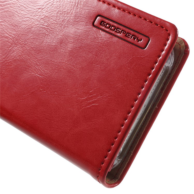 MERCURY GOOSPERY Blue Moon Leather Phone Case for iPhone SE 5s 5 - Red-8