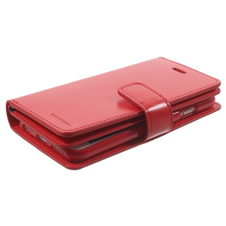 Custodia A Flip In Pelle Mansoor MERCURY GOOSPERY Per IPhone 6s 6 - Rosso-3