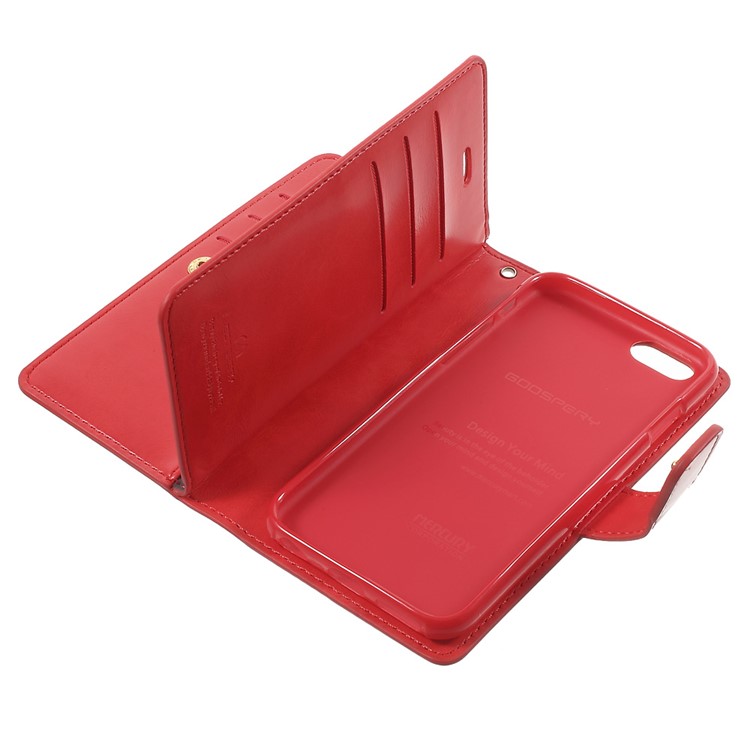 Custodia A Flip In Pelle Mansoor MERCURY GOOSPERY Per IPhone 6s 6 - Rosso-6