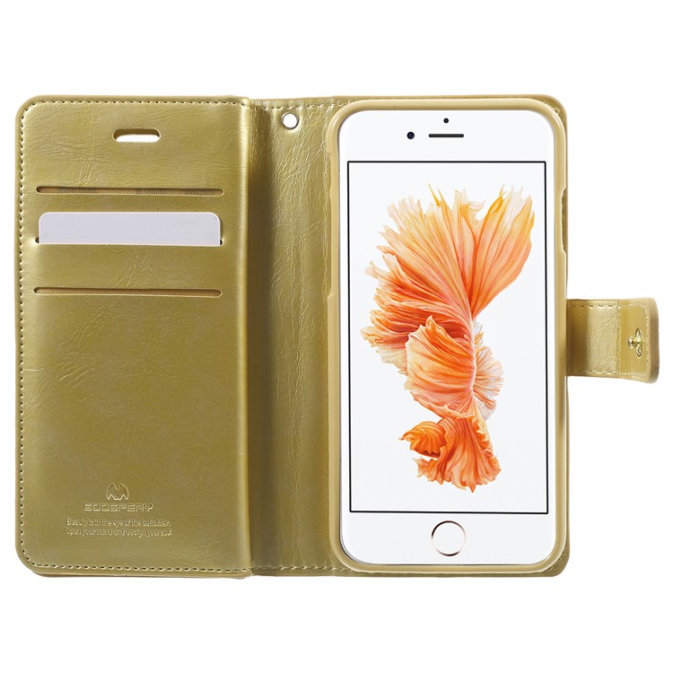 MERCURY GOOSPERY Mansoor Leather Wallet Flip Case for iPhone 6s 6 - Gold-4