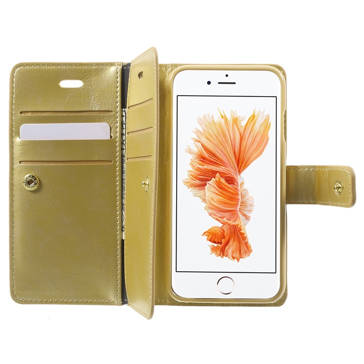 MERCURY GOOSPERY Mansoor Leather Wallet Flip Case for iPhone 6s 6 - Gold-5