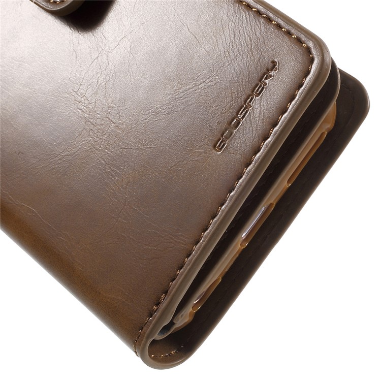 MERCURY GOOSPERY Capa de carteira de couro Mansoor para iPhone 6s 6 - Castanho-10