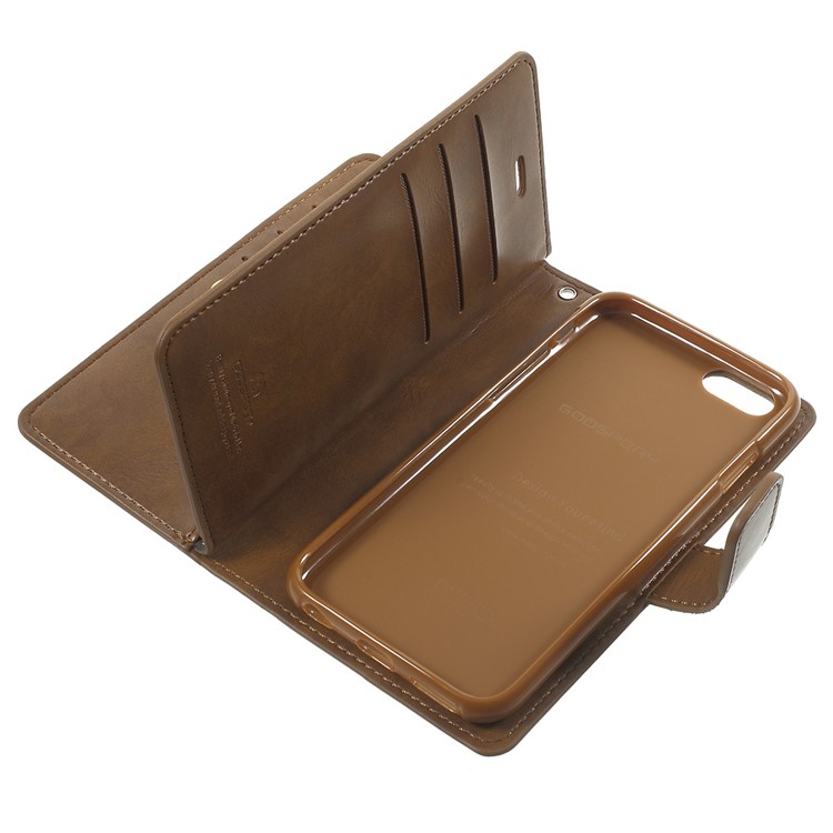 MERCURY GOOSPERY Capa de carteira de couro Mansoor para iPhone 6s 6 - Castanho-6