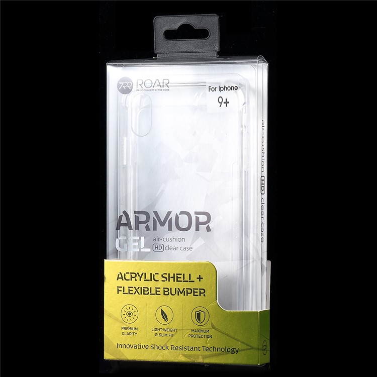 ROAR KOREA Armor Air-cushion HD Tampa Da Caixa Transparente Para O Iphone 9 Mais 6,5 Polegadas-7