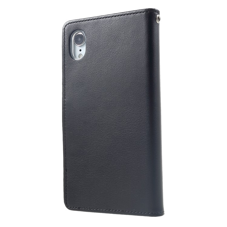MERCURY GOOSPERY Rich Diary Leather 7 Card Holders Wallet Phone Shell for iPhone XR 6.1 inch - Black-2