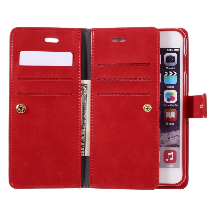 MERCURY GOOSPERY Mansoor Wallet Leather Case for iPhone 6s Plus/6 Plus - Red-7