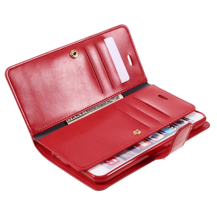 MERCURY GOOSPERY Mansoor Wallet Leather Case for iPhone 6s Plus/6 Plus - Red-8