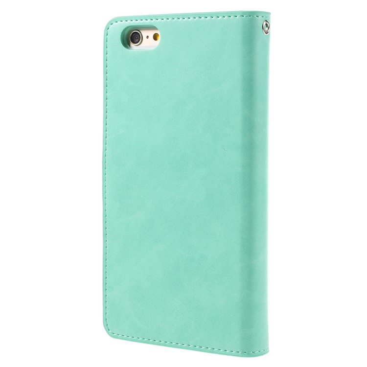 MERCURY GOOSPERY Mansoor Leather Flip Case for iPhone 6s Plus/6 Plus - Cyan-2