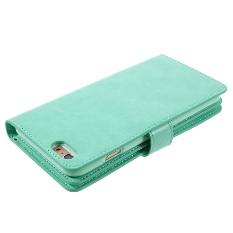 MERCURY GOOSPERY Mansoor Leather Flip Case for iPhone 6s Plus/6 Plus - Cyan-4
