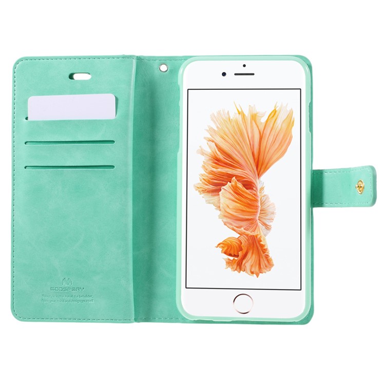 MERCURY GOOSPERY Mansoor Leather Flip Case for iPhone 6s Plus/6 Plus - Cyan-5