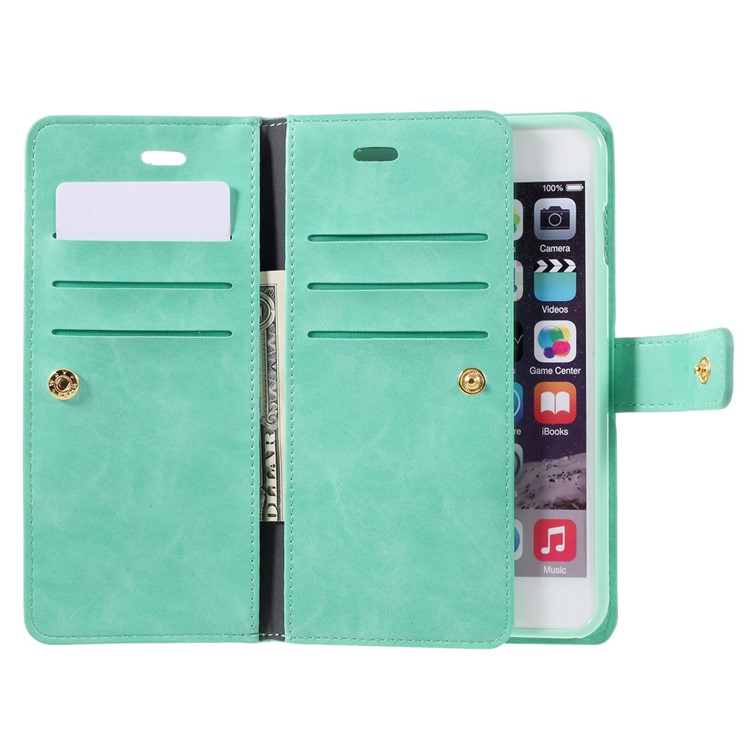 MERCURY GOOSPERY Mansoor Leather Flip Case for iPhone 6s Plus/6 Plus - Cyan-6