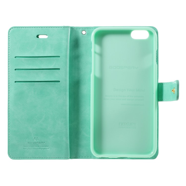 MERCURY GOOSPERY Mansoor Leather Flip Case for iPhone 6s Plus/6 Plus - Cyan-8
