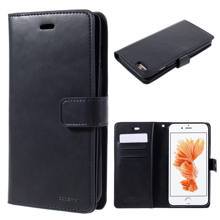 MERCURY GOOSPERY Mansoor Leather Cover for iPhone 6s Plus/6 Plus - Dark Blue-1