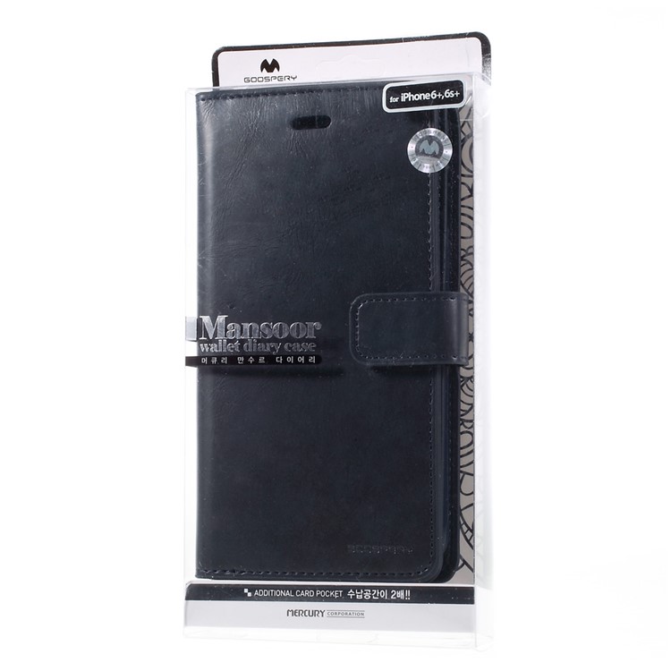 MERCURY GOOSPERY Mansoor Leather Cover for iPhone 6s Plus/6 Plus - Dark Blue-13