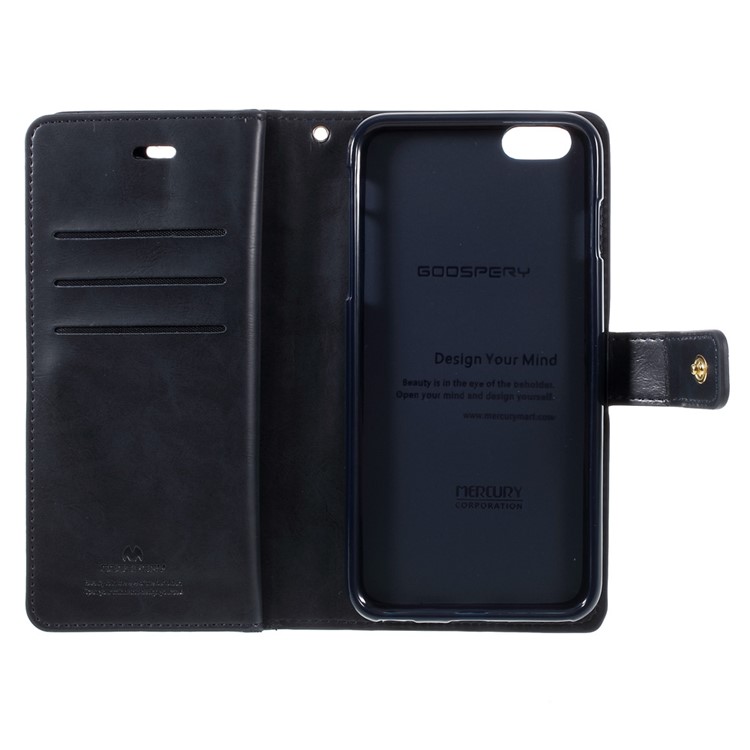 MERCURY GOOSPERY Mansoor Leather Cover for iPhone 6s Plus/6 Plus - Dark Blue-8
