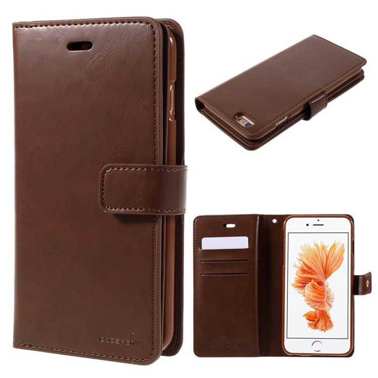 MERCURY GOOSPERY Mansoor Wallet Diary Case for iPhone 6s Plus/6 Plus - Brown-1