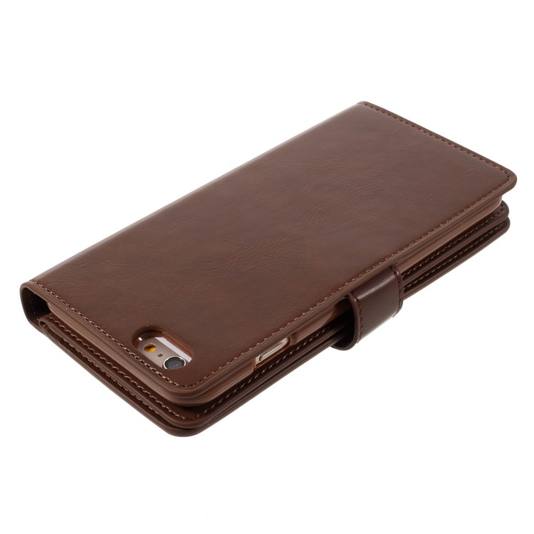 MERCURY GOOSPERY Mansoor Wallet Diary Case for iPhone 6s Plus/6 Plus - Brown-4