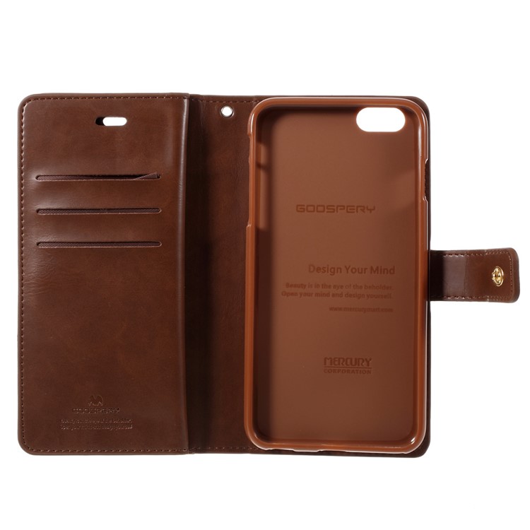 MERCURY GOOSPERY Mansoor Wallet Diary Case for iPhone 6s Plus/6 Plus - Brown-8