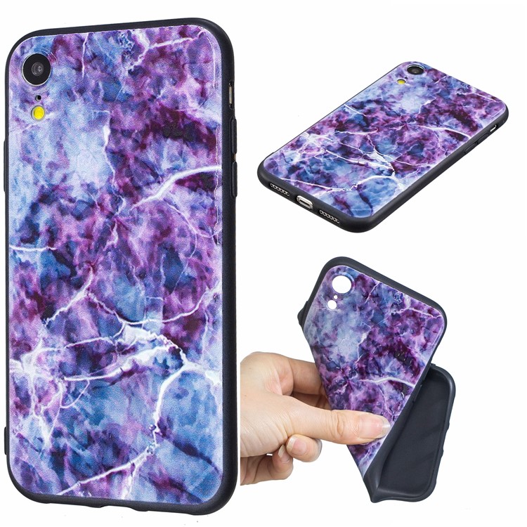 

Образный Тисненый Чехол Для Корпуса TPU Для Iphone 9 6.1 Inch - Мраморная Текстура, iPhone XR 6.1 inch