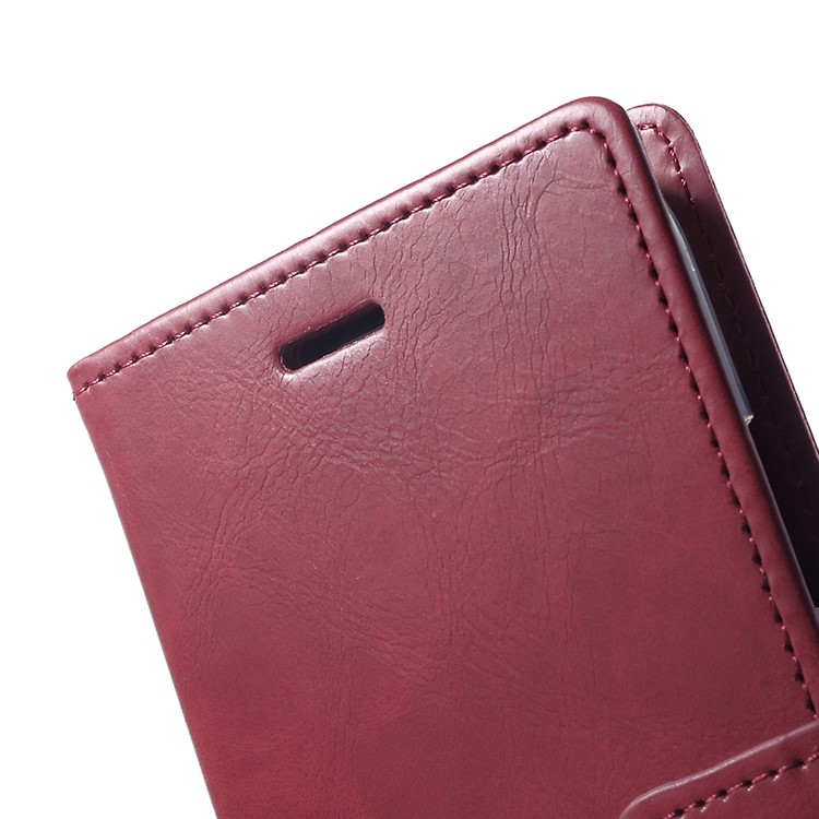 MERCURY GOOSPERY Blue Moon Flip Wallet Leather Phone Shell with Stand for iPhone 9 6.1 inch - Wine Red-7